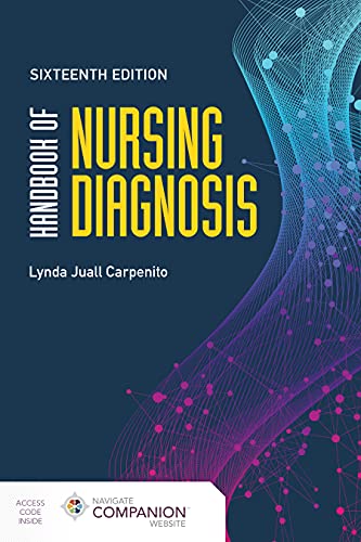 Lynda Juall Carpenito Handbook Of Nursing Diagnosis 0016 Edition; 