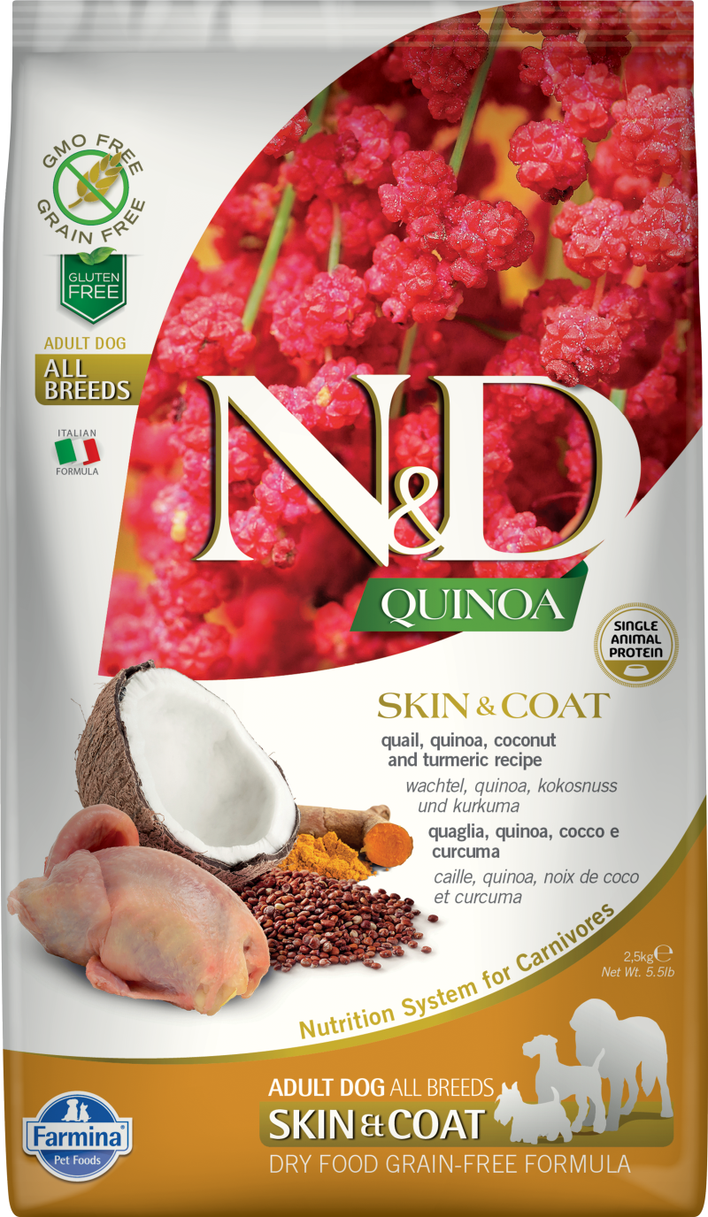 Farmina N&D Quinoa Dry Dog Food - Skin & Coat Quail