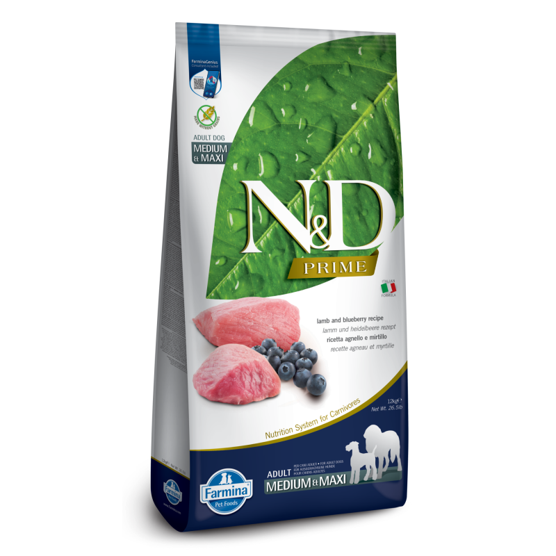 Farmina N&D Grain Free Canine Lamb & Blueberry Adult Medium & Maxi