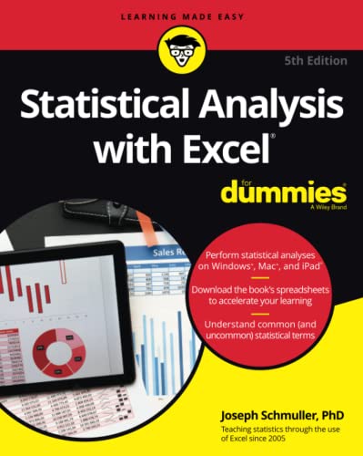 Joseph Schmuller Statistical Analysis With Excel For Dummies 0005 Edition; 