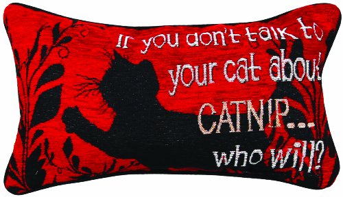 Pillow-If You Don't Talk to Your Cat about Catnip Who Will?