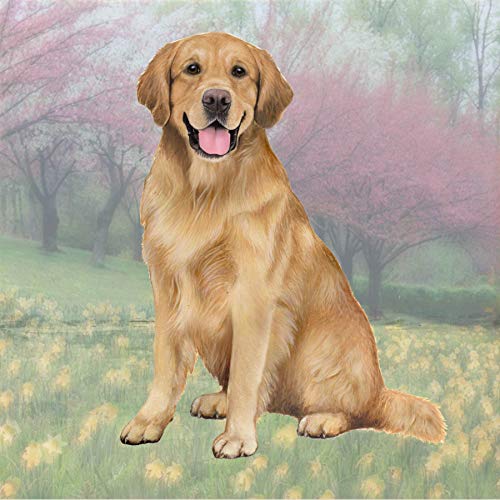 E&S Stone Coaster-Golden Retriever Sitting