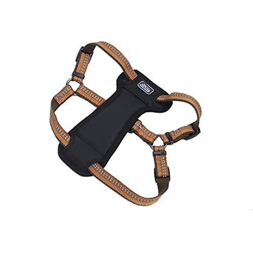 K9 Explorer Reflective Adjustable Padded Dog Harness-Campfire Orange