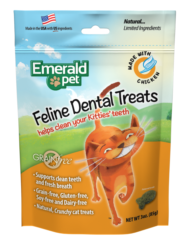 Emerald Pet Feline Dental Treats Made with Chicken