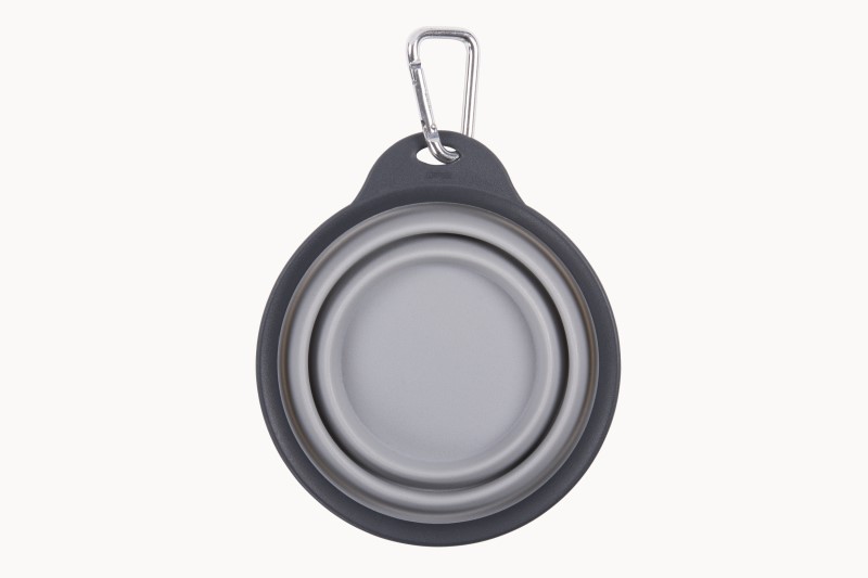 Dexas Pet Bowl - Grey Travel Bowl