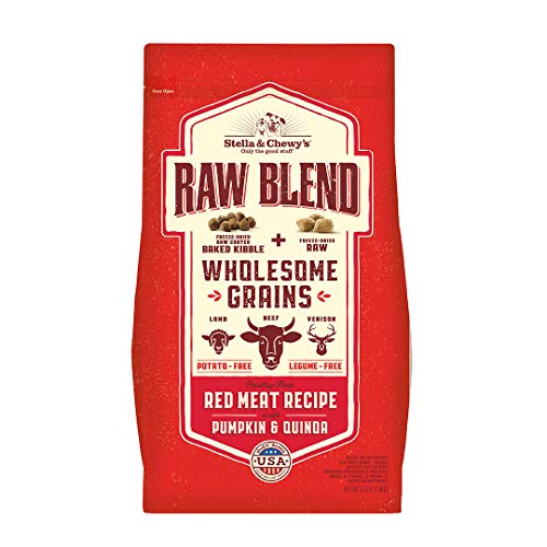 Stella & Chewy's Red Meat Recipe Raw Blend Dog Kibble with Wholesome Grains
