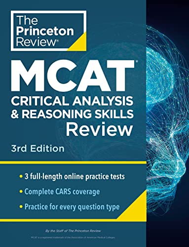 The Princeton Review Princeton Review Mcat Critical Analysis And Reason Complete Cars Content Prep + Practice Tests 