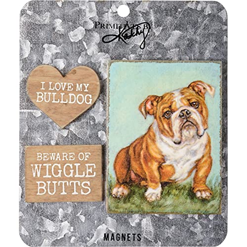Primitives by Kathy Magnet Set-Bulldog