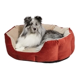 MidWest QuietTime® Deluxe Tulip Pet Bed-Russet
