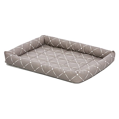 MidWest QuietTime® Couture Ashton Bolster Pet Bed-Mushroom