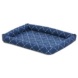 MidWest QuietTime® Couture Ashton Bolster Pet Bed-Blue