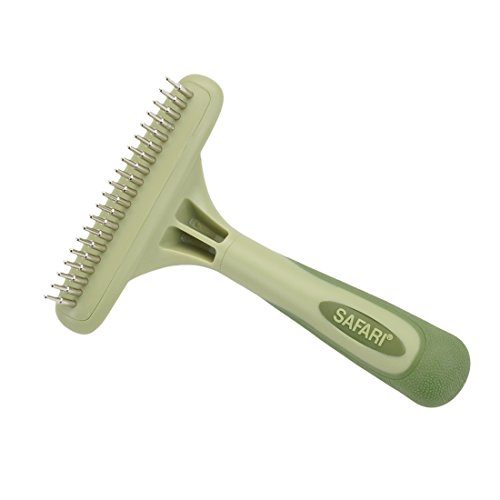 Safari® Dog Single Row Undercoat Rake with Rotating Pins