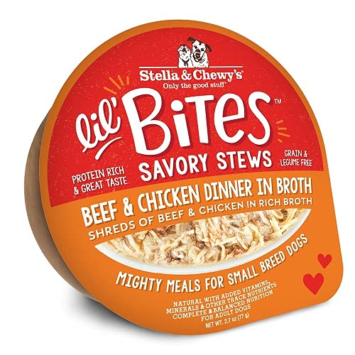 Stella & Chewy's Lil' Bites Savory Stews Beef & Chicken Dinner in Broth for Dogs