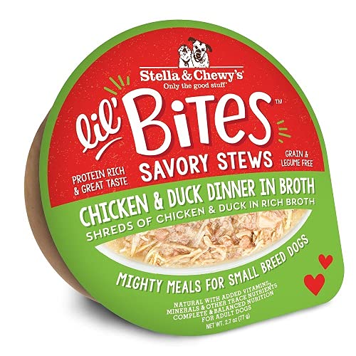 Stella & Chewy's Lil' Bites Savory Stews Chicken & Duck Dinner in Broth for Dogs