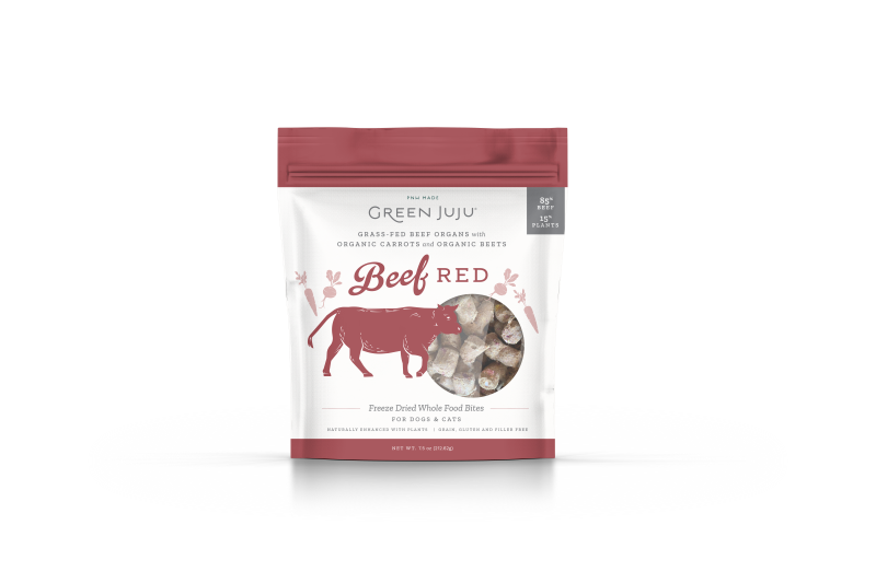 Green Juju Freeze-Dried Dog & Cat Food Topper, Beef Red, 7.5-oz-