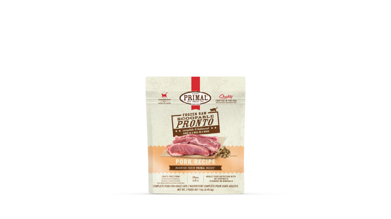 Primal Feline Raw Frozen Scoopable Pronto-Pork Recipe
