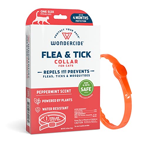 Wondercide - Flea & Tick Cat Collar - Natural Plant Based Protection with Essential Oils - One Size