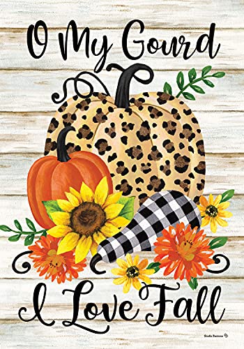 Custom Decor O My Gourd I Love Fall Garden Flag