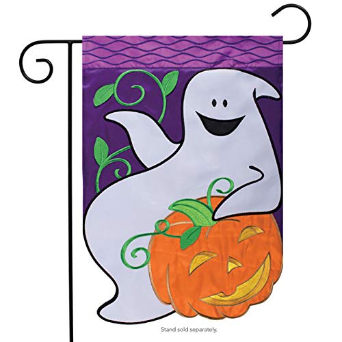 Evergreen Happy Ghost Halloween Garden Flag