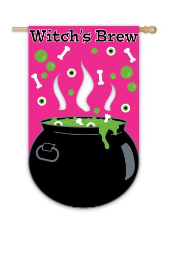 Evergreen Witches Brew Halloween Garden Flag