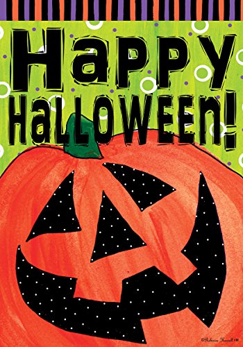 Evergreen Happy Halloween Happy Jack Garden Flag