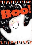 Evergreen Boo Ghost Halloween Garden Flag
