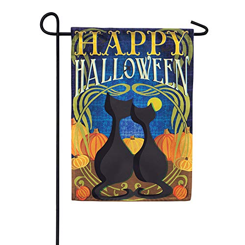 Carson Happy Halloween Black Cats Garden Flag