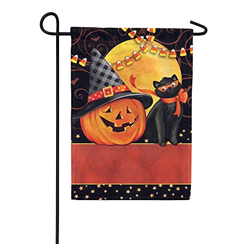 Carson Scaredy Cat Halloween Garden Flag