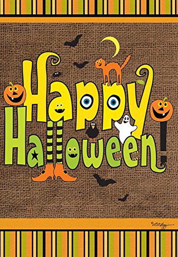 Briarwood Lane Happy Halloween Burlap Garden Flag