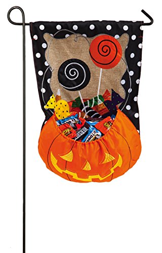 Evergreen Candy Treat Halloween Garden Flag