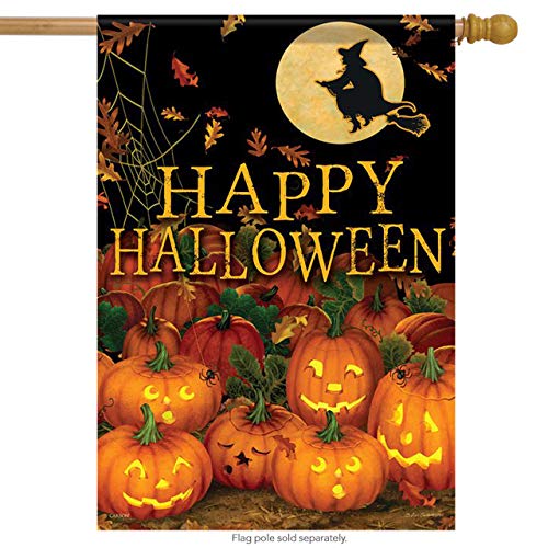 Carson Happy Halloween Jack-o-Lanterns House Flag