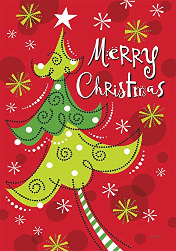 Evergreen Merry Christmas Whimsy Garden Flag