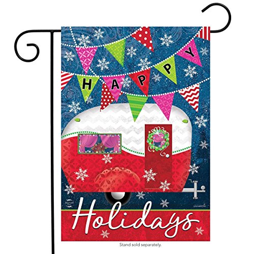 Briarwood Lane Happy Holidays Camper Christmas Garden Flag