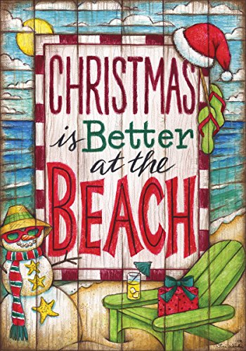 Custom Decor Christmas is Better at the Beach House Flag