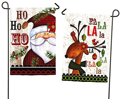 Evergreen HoHoHo FaLaLa Christmas Garden Flag