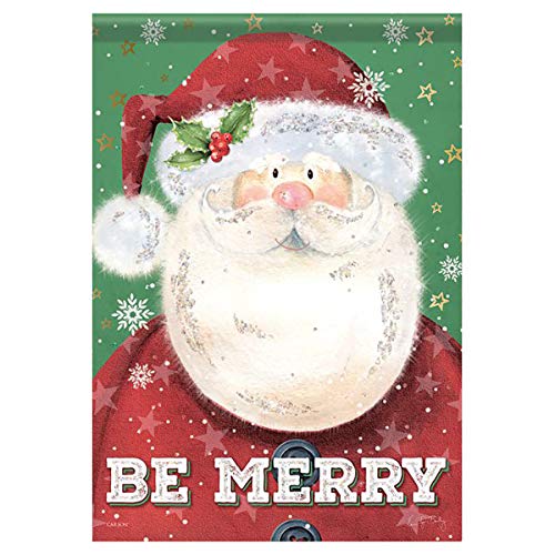 Carson Be Merry Santa's Here Christmas Garden Flag