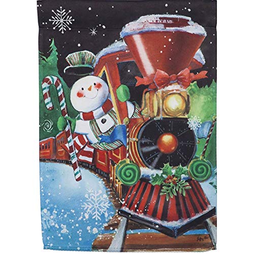 Snowflake Express Christmas House Flag