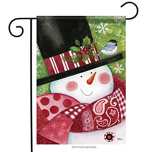 Carson Paisley Snowman Christmas Garden Flag