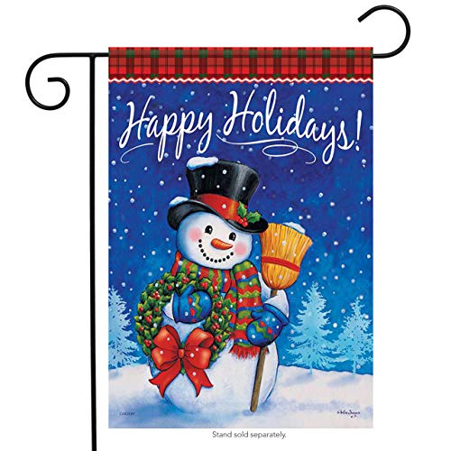 Carson Happy Holidays Traditional Snowman Christmas Garden Flag
