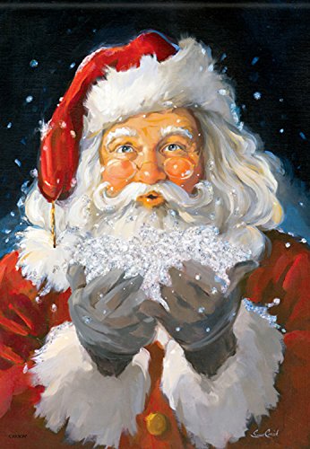 Carson Santa in Snow Christmas Garden Flag