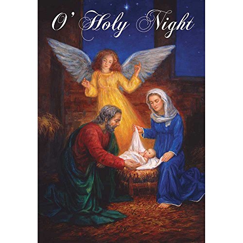 Magnolia Garden O Holy Night Nativity Christmas Garden Flag