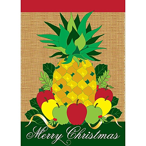 Magnolia Garden Merry Christmas Pineapple & Fruit Garden Flag