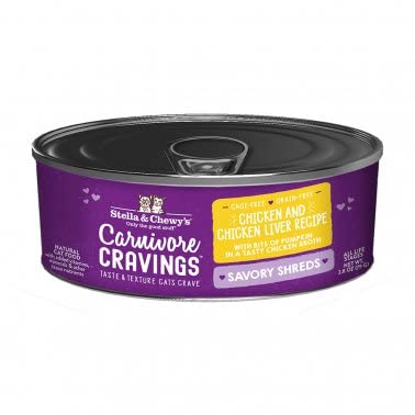 Stella & Chewy's Carnivore Cravings Savory Shreds Chicken & Chicken Liver Recipe Canned Cat Food