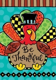 Custom Decor Whimsy Turkey Thanksgiving Stand Flag