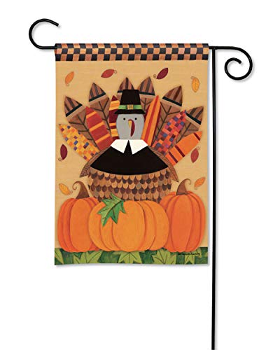 Magnet Works Pilgrim Turkey Thanksgiving Garden Flag