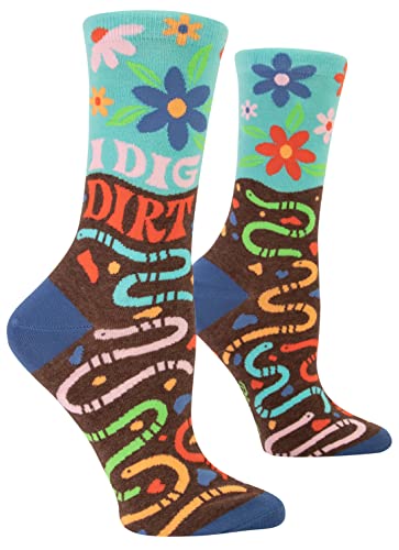 Women's Crew Socks/I Dig Dirt