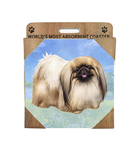 E&S Stone Coaster-Pekingese