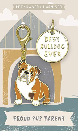 Primitives by Kathy Pet & Owner Charm Set-Best Bulldog Ever