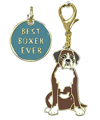 Primitives by Kathy Pet & Owner Charm Set-Best Boxer Ever