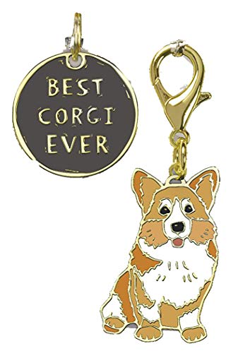 Primitives by Kathy Pet & Owner Charm Set-Best Corgi Ever